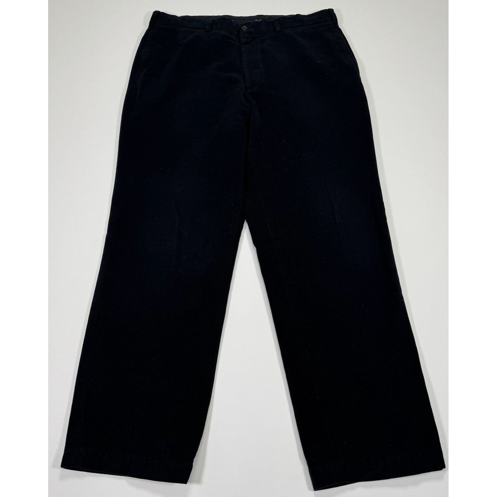 Brooks Brothers Hudson Velour Pants Mens Tag 38x32 Measures 36x30 Black Velvet